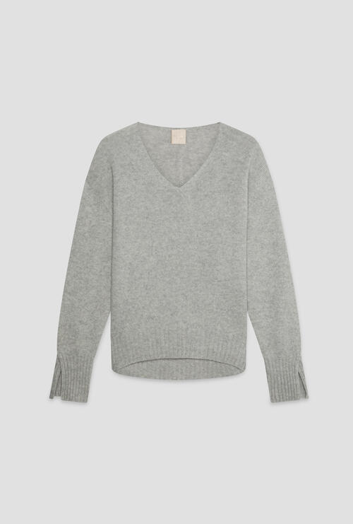 Oversized cashmere pullover Pearl grey