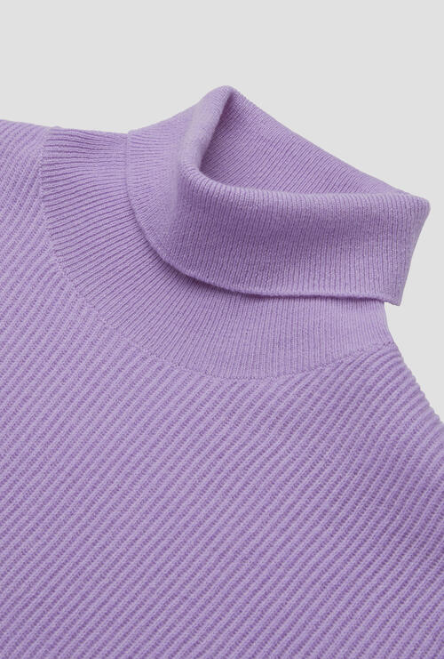 English wool and cashmere turtleneck Pink