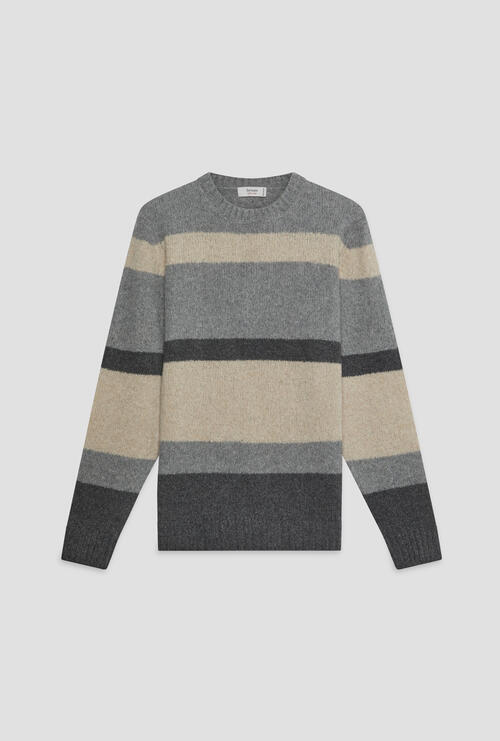 Maxi row in cashmere blend Grigio