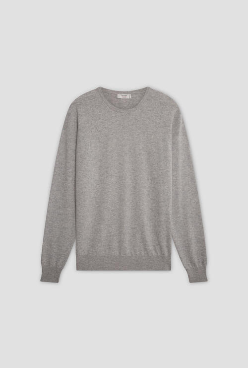 Maglia in puro cashmere Grigio Perla