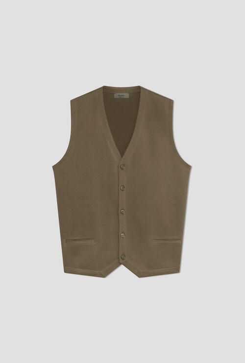Gilet punto milano Marrone