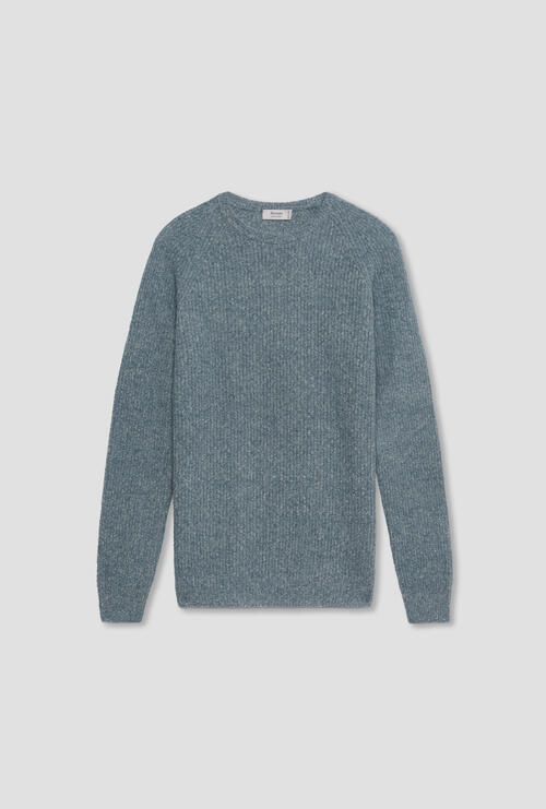 Girocollo raglan in maglia inglese Polvere