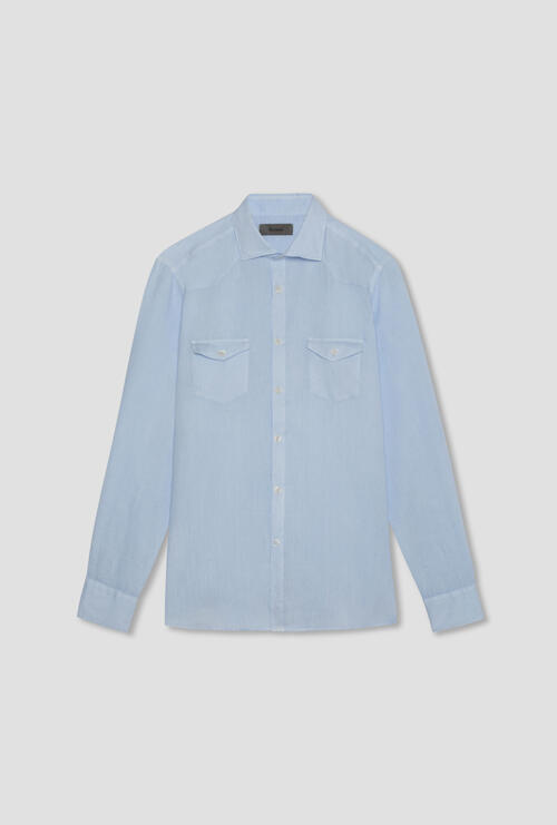 Garment-dyed linen shirt Celeste