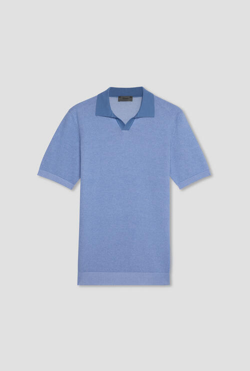 Vanisè buttonless polo shirt Celeste