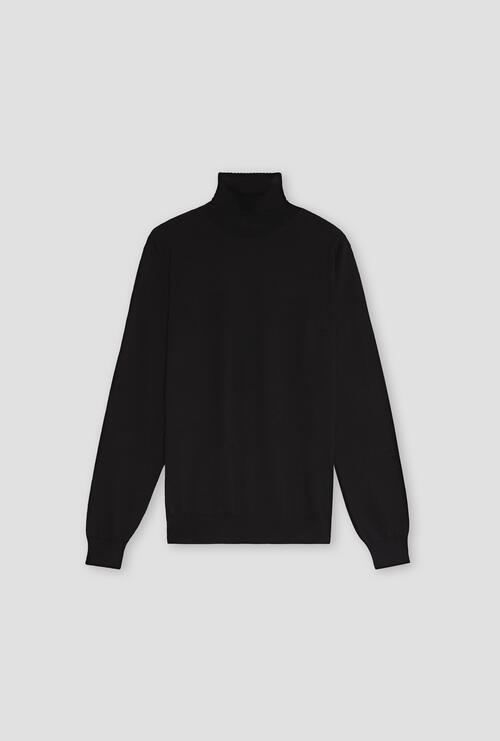 Extra-light pure wool turtleneck Black