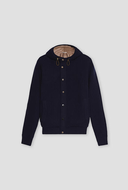Giubbino in maglia imbottito Blu Navy