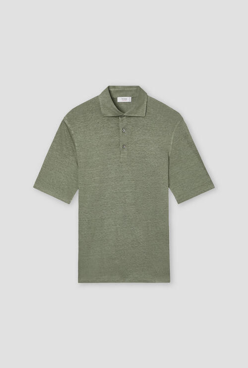 Polo jersey tinta Verde salvia