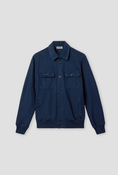 Jacket delav&egrave; dyed Navy Blue