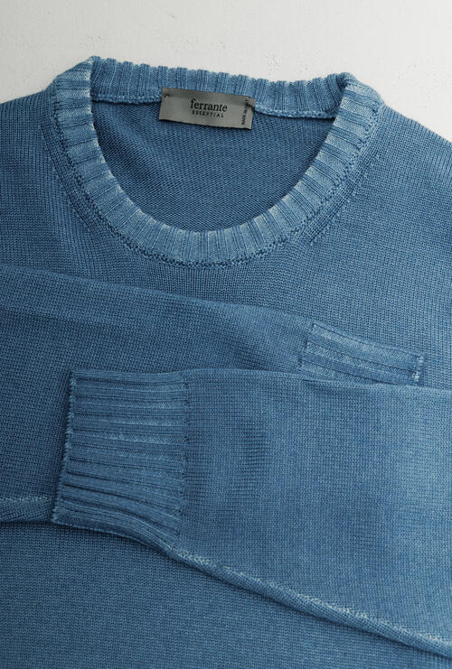 Pure wool crewneck Denim