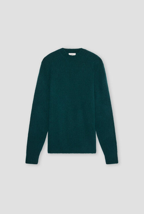 Girocollo boucl&egrave; in misto cashmere Verdone