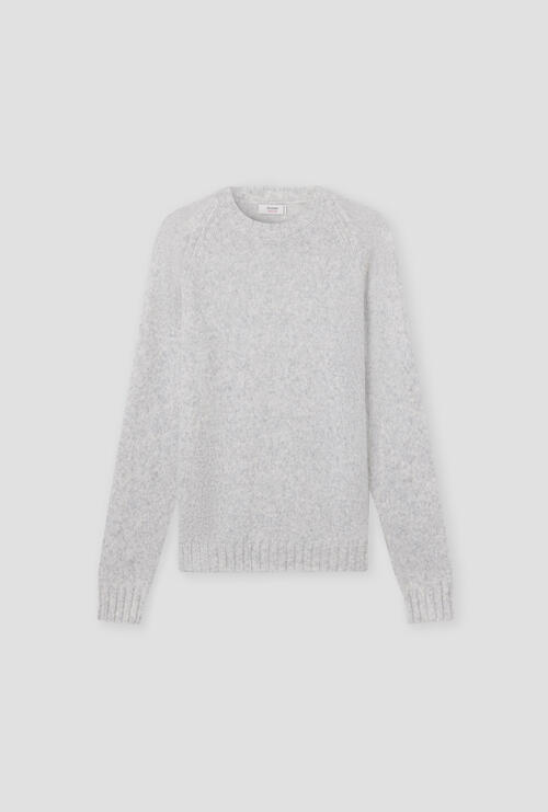 Alpaca crewneck jumper Pearl grey