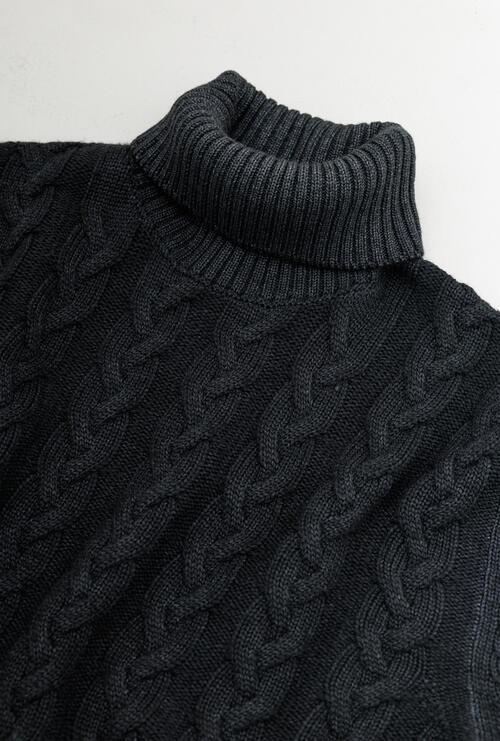 Braided turtleneck Anthracite