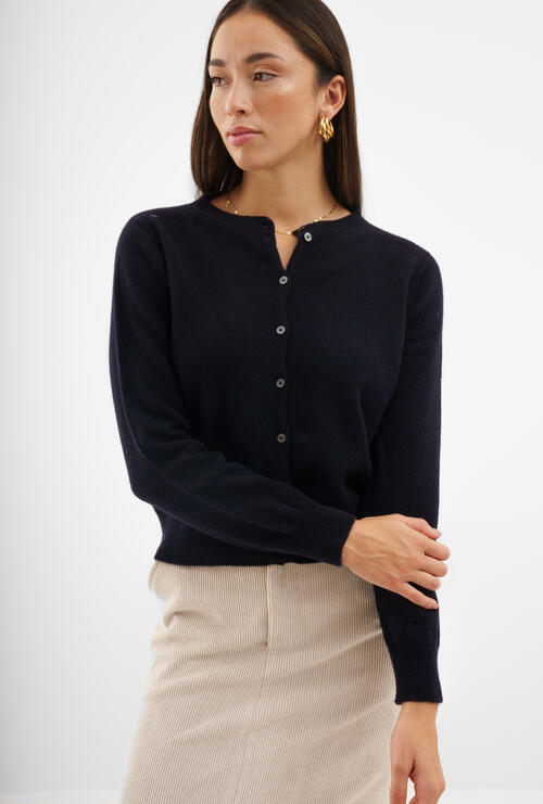 Cardigan in cashmere Blu Navy
