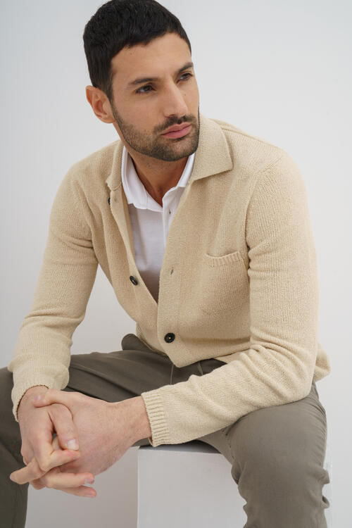 Giacca camicia bouclè Beije