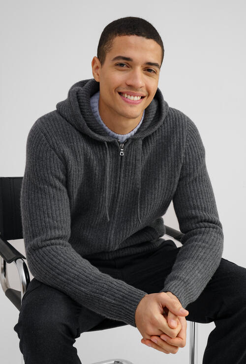 Sweat jacket with zip Dark Grey
