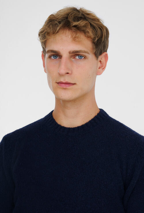 Malfilé cashmere crew neck Navy Blue