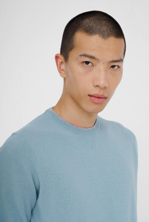 Knitted sweatshirt Aqua green