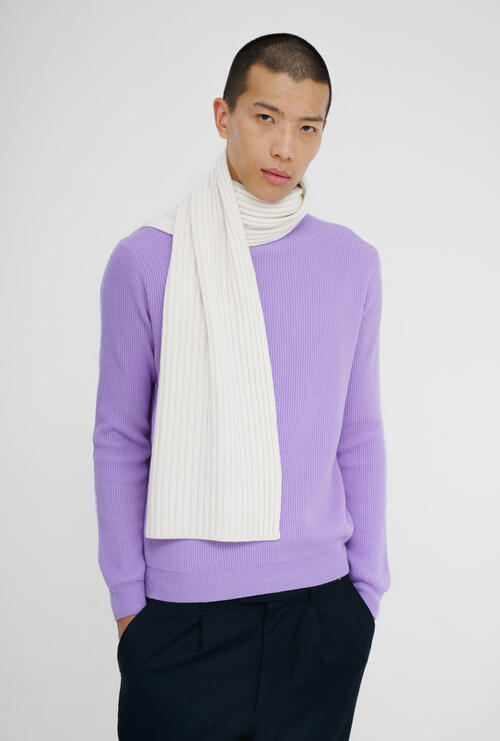 Pure cashmere scarf White