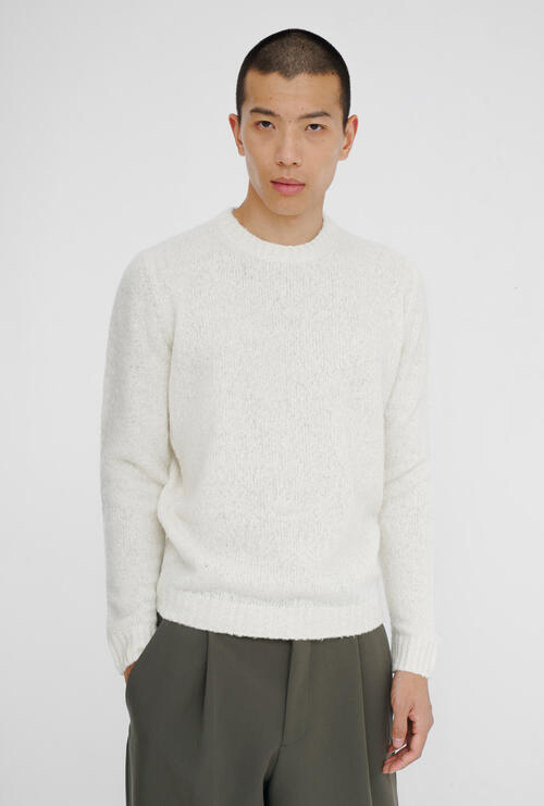 Malfilé cashmere crew neck White