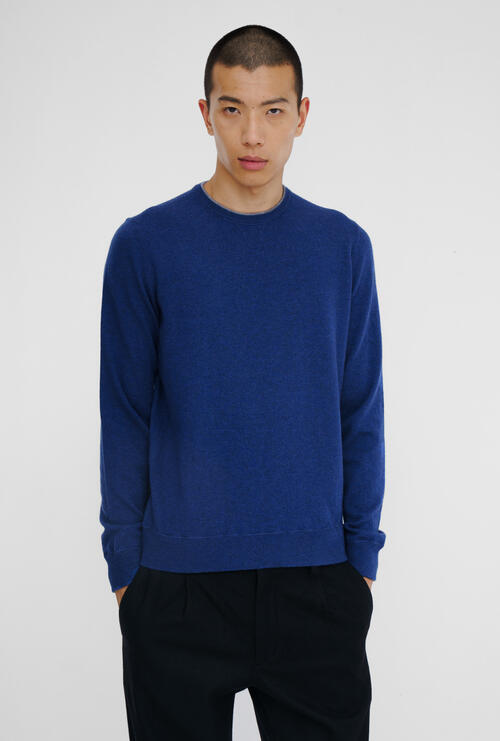 Knitted sweatshirt Blue