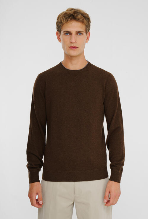 Knitted sweatshirt Brown