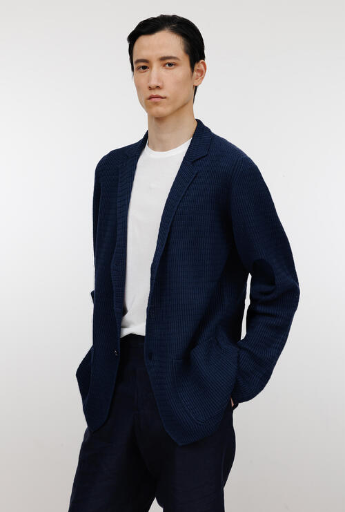 Giacca tinta in capo Blu Navy