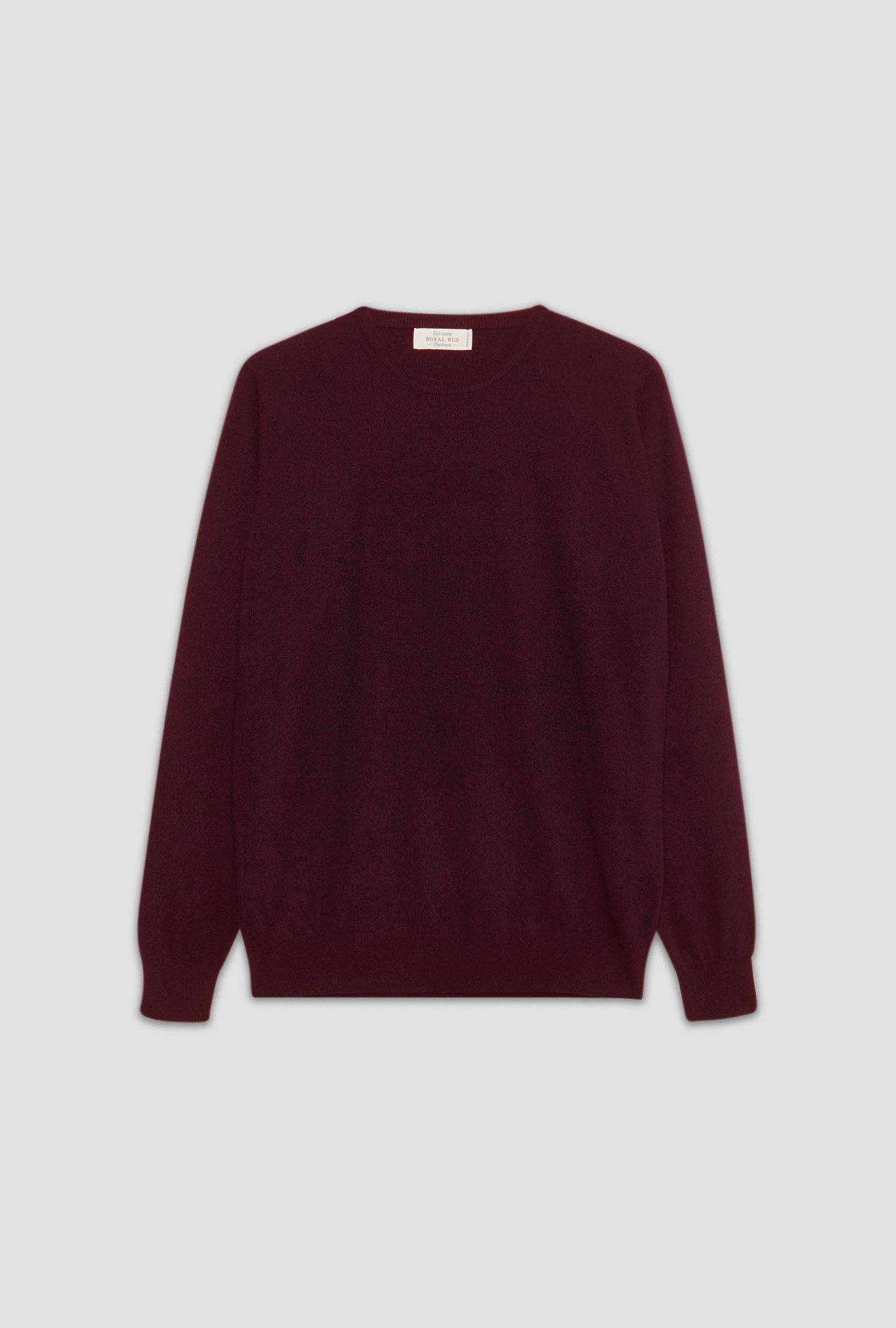 BERNA Maglione girocollo basico misto lana e cashmere 233018 Castoro