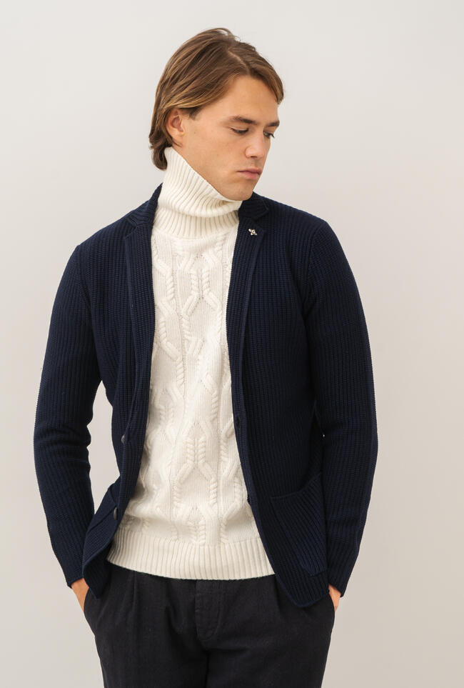 Giacca in maglia inglese a due fili MAIN - Ferrante | img vers.1300x/