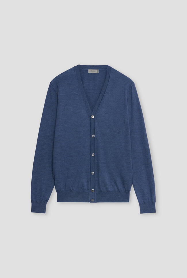 Cardigan in pura lana pettinata ESSENTIAL - Ferrante | img vers.1300x/