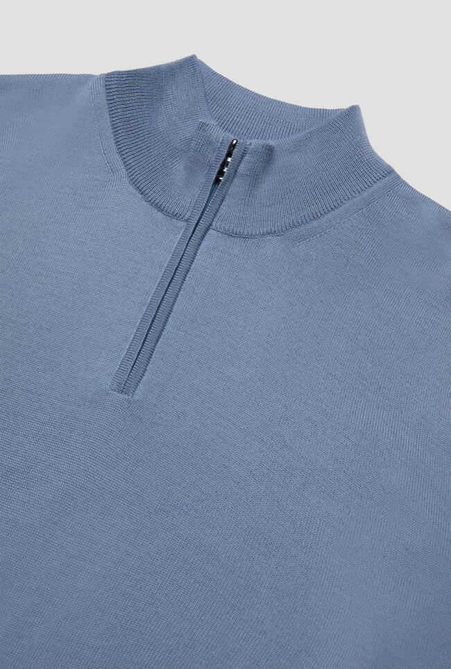 Serafino zip in pura lana pettinata ESSENTIAL - Ferrante | img vers.1300x/