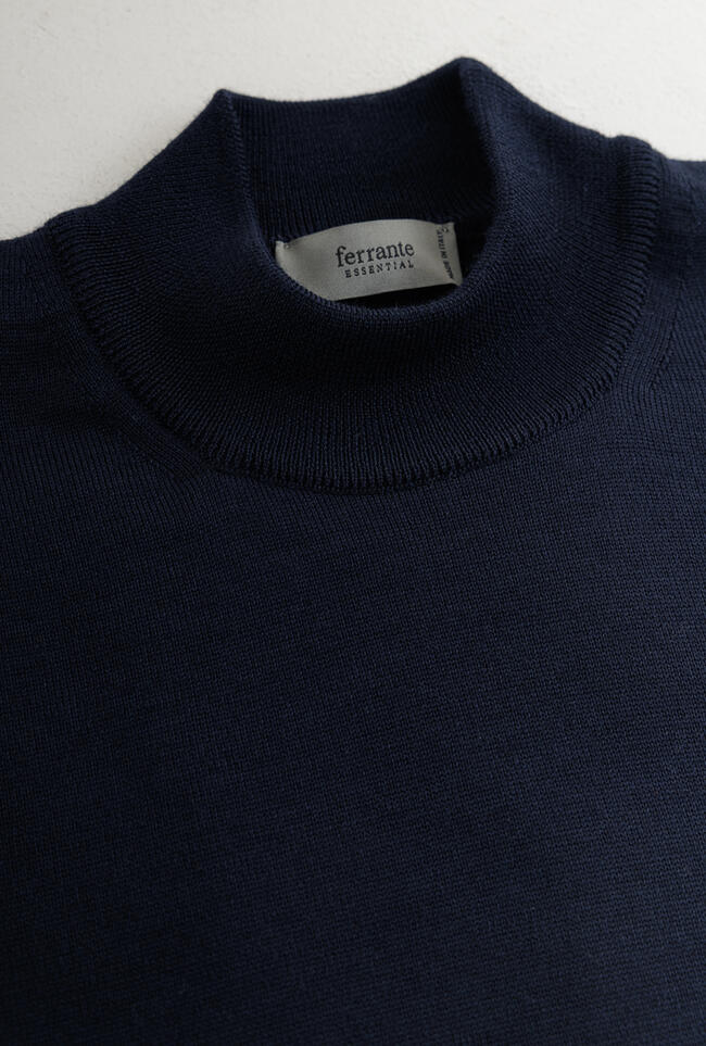 Mock neck in worsted wool ESSENTIAL - Ferrante | img vers.1300x/