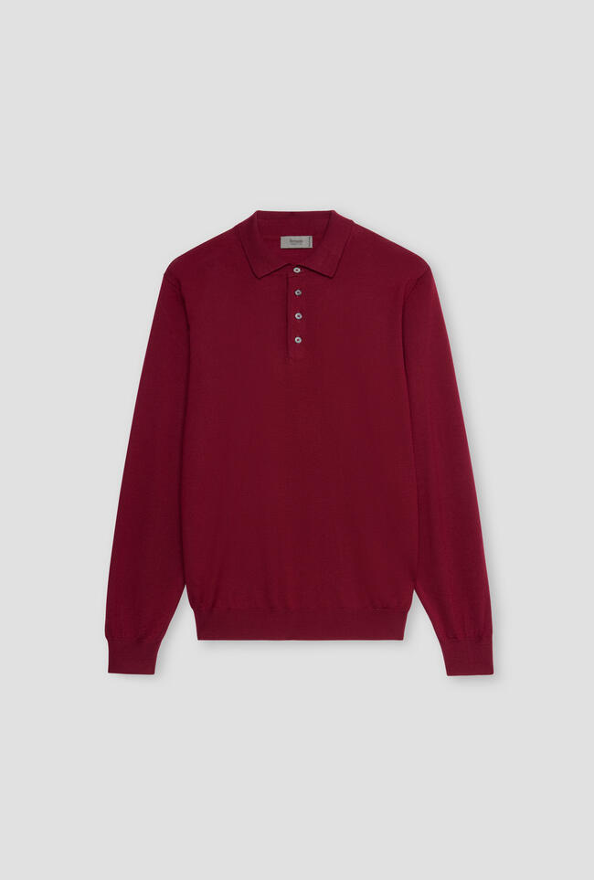 Polo shirt in pure worsted wool ESSENTIAL - Ferrante | img vers.1300x/