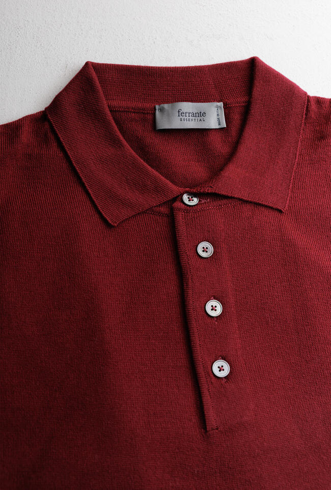 Polo shirt in pure worsted wool ESSENTIAL - Ferrante | img vers.1300x/