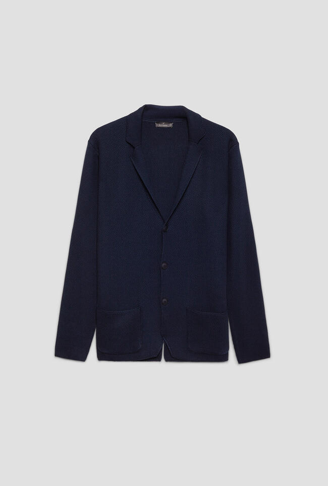 Giacca in maglia con lavorazione MAIN - Ferrante | img vers.1300x/