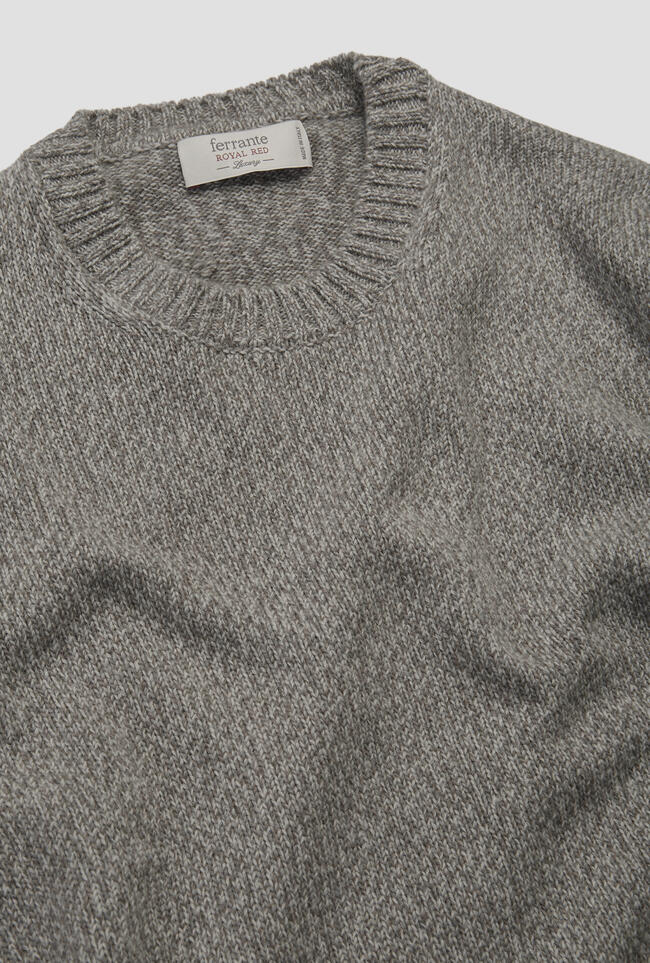 Girocollo moulinè in misto cashmere ROYAL RED - Ferrante | img vers.1300x/