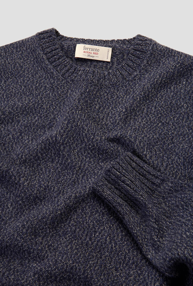 Girocollo moulinè in misto cashmere ROYAL RED - Ferrante | img vers.1300x/