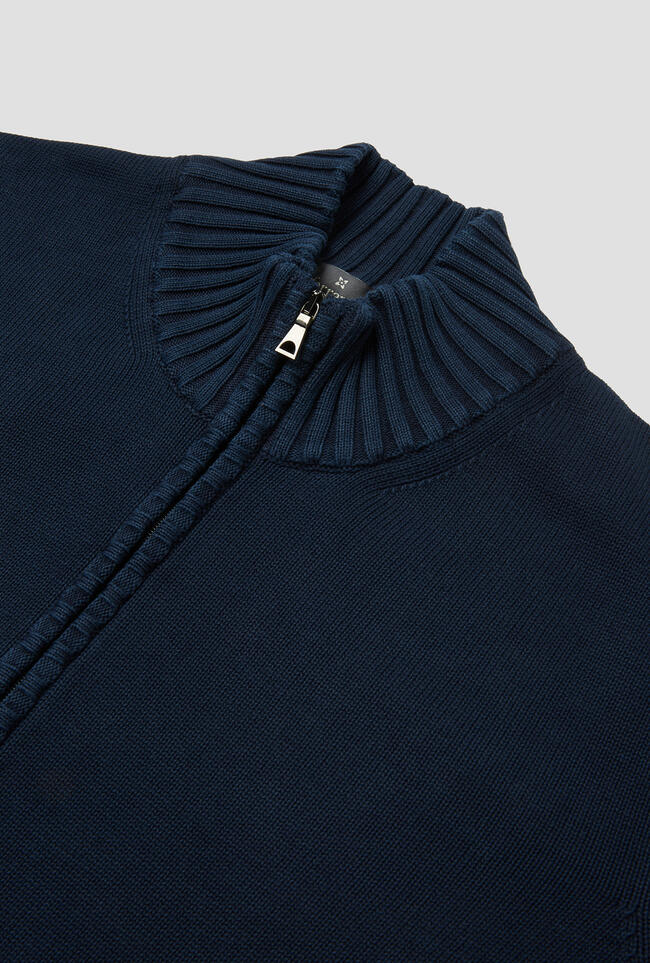 Giacca full zip in cotone tinto in capo ESSENTIAL - Ferrante | img vers.1300x/