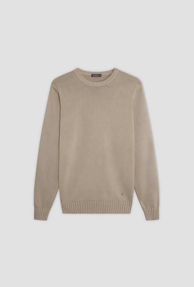 Girocollo in cotone tinto in capo ESSENTIAL - Ferrante | img vers.1300x/