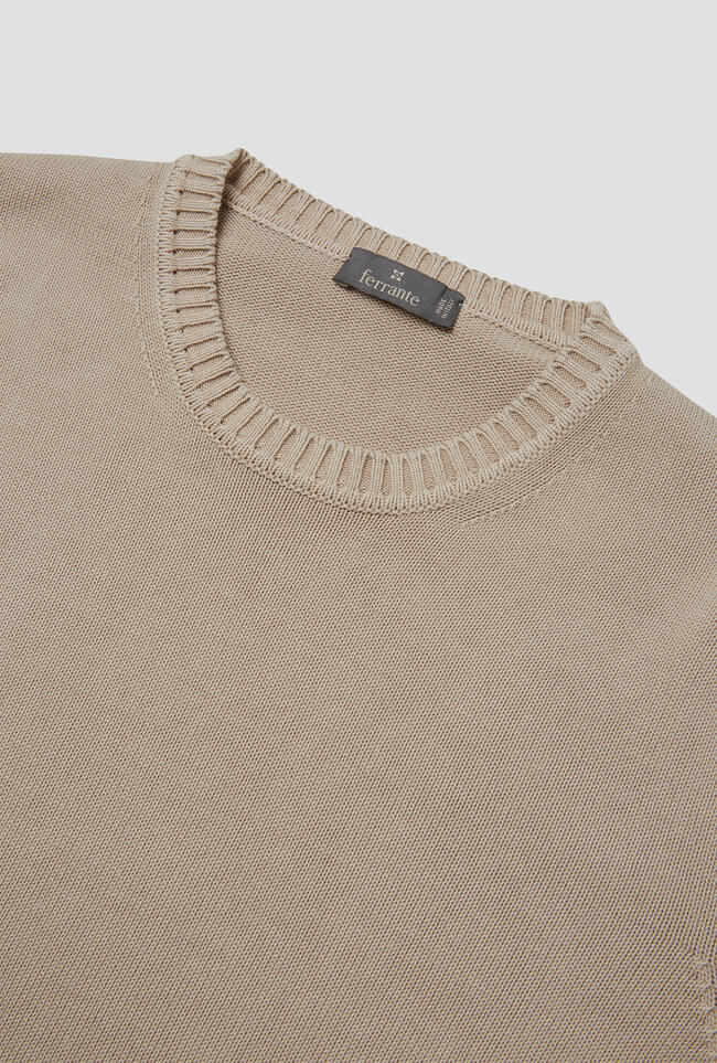 Girocollo in cotone tinto in capo ESSENTIAL - Ferrante | img vers.1300x/