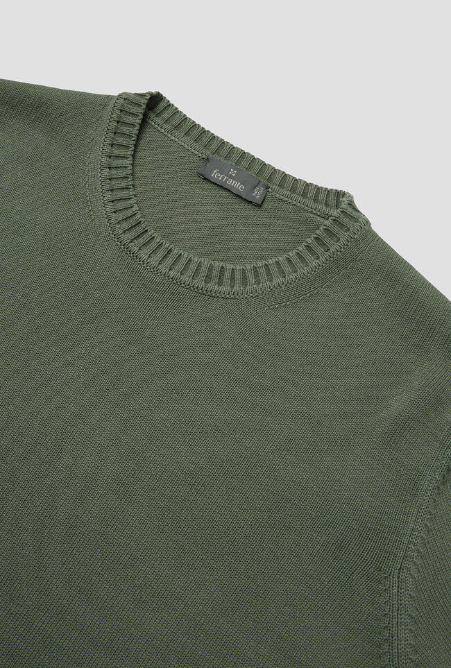 Girocollo in cotone tinto in capo ESSENTIAL - Ferrante | img vers.1300x/