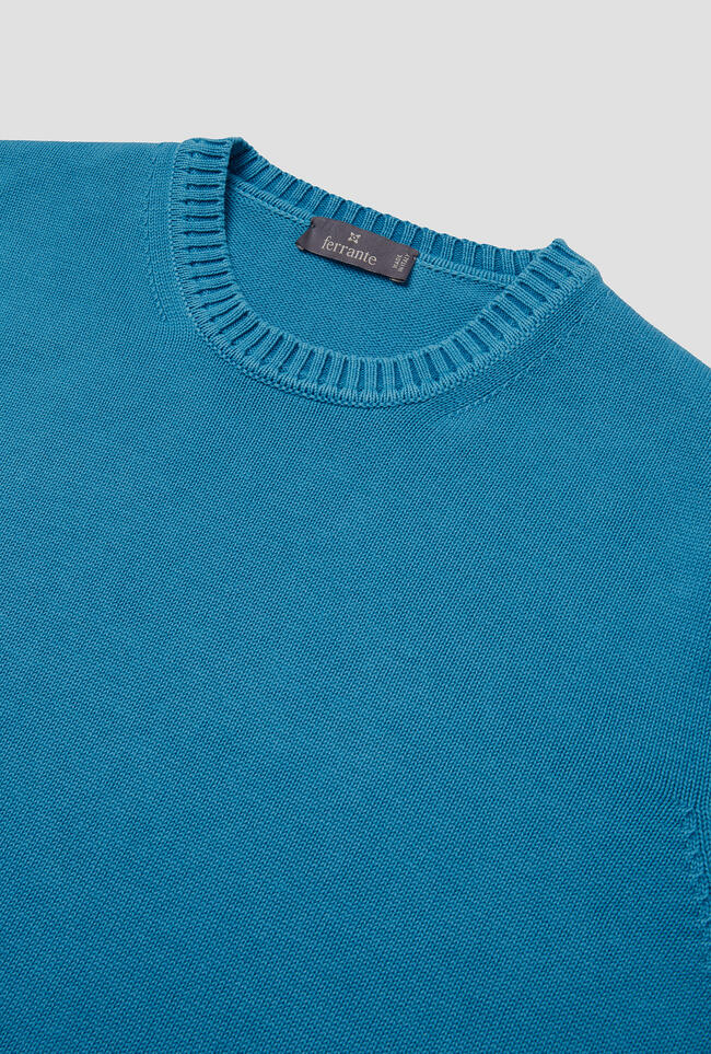 Girocollo in cotone tinto in capo ESSENTIAL - Ferrante | img vers.1300x/