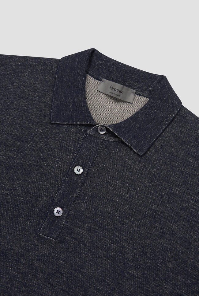 Polo vanisè in cotone crêpe MAIN - Ferrante | img vers.1300x/