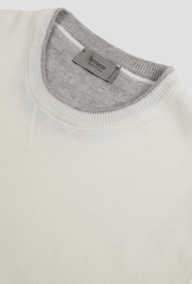 Felpa in maglia girocollo in lana cardata ESSENTIAL - Ferrante | img vers.1300x/
