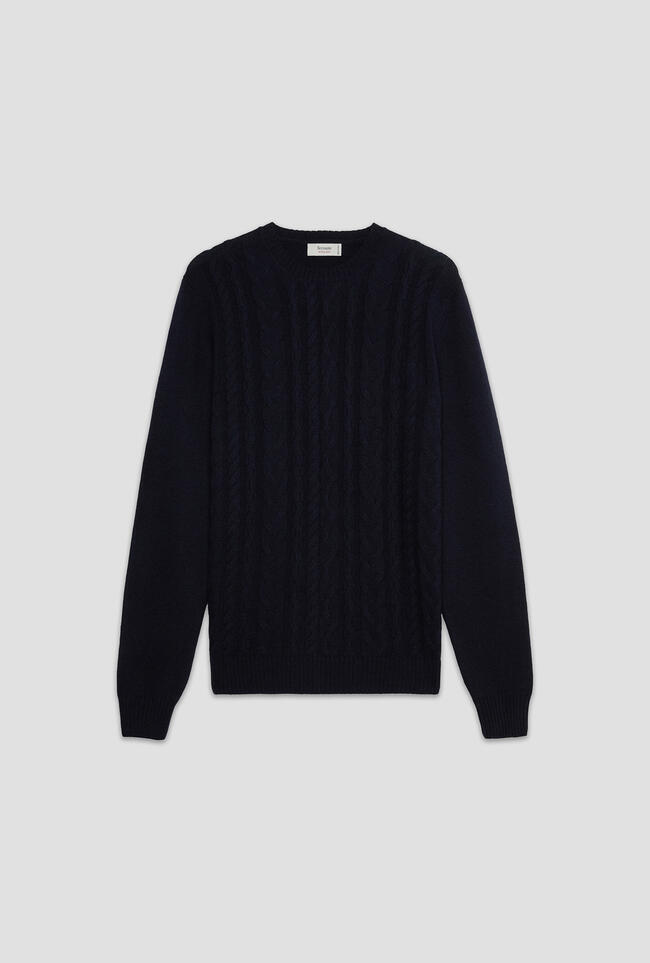 Maglia a trecce in misto cashmere ROYAL RED - Ferrante | img vers.1300x/
