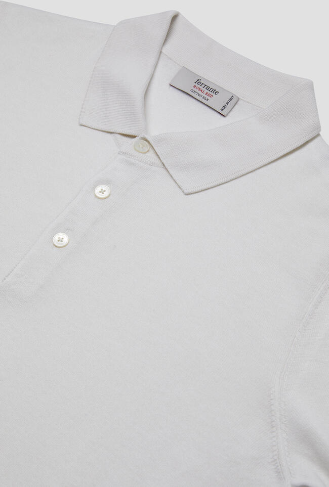 Polo in maglia in seta e cotone ROYAL RED - Ferrante | img vers.1300x/
