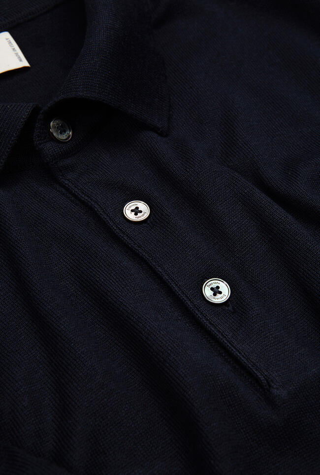 Polo in maglia in seta e cotone ROYAL RED - Ferrante | img vers.1300x/