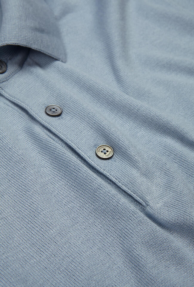 Polo in maglia in seta e cotone ROYAL RED - Ferrante | img vers.1300x/