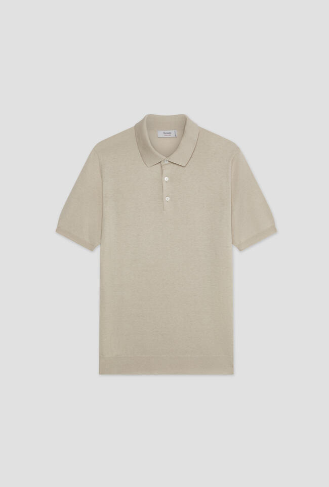 Polo in maglia in seta e cotone ROYAL RED - Ferrante | img vers.1300x/