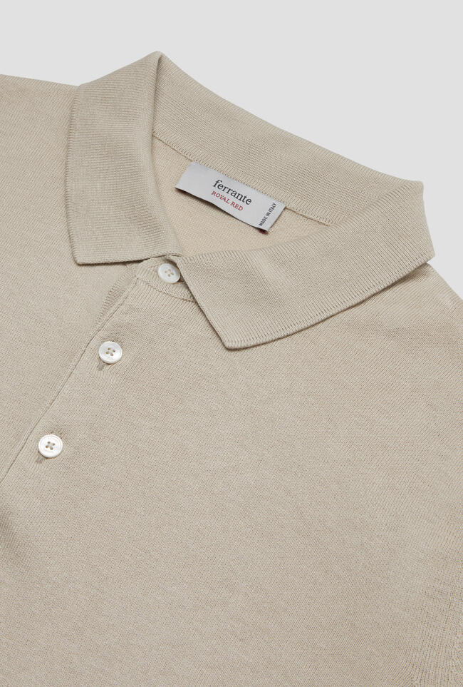 Polo in maglia in seta e cotone ROYAL RED - Ferrante | img vers.1300x/