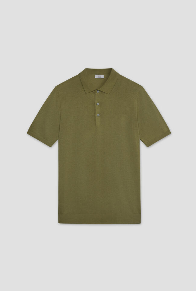 Polo in maglia in seta e cotone ROYAL RED - Ferrante | img vers.1300x/